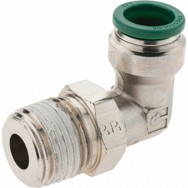 Parker Push-to-Connect Tube x MNPT x Tube x Male Fitting: NPTF, 1/2" OD - KP82647