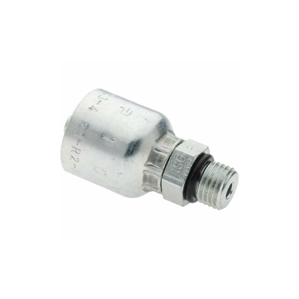 Parker Hydraulic Hose Male Rigid Fitting: 0.25" ID, 4 mm, 1/4" - KP81359