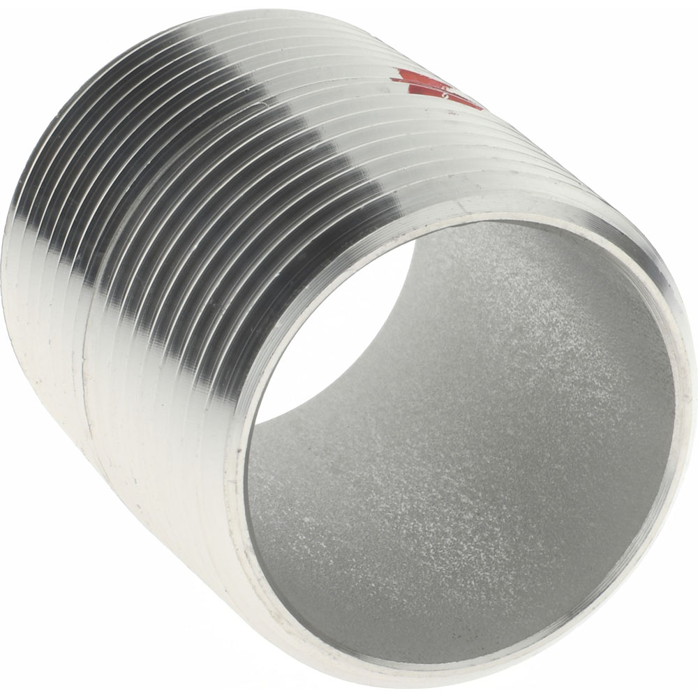 Merit Brass Stainless Steel Pipe Nipple: 1" Pipe, Grade 304 & 304L - 4016-001