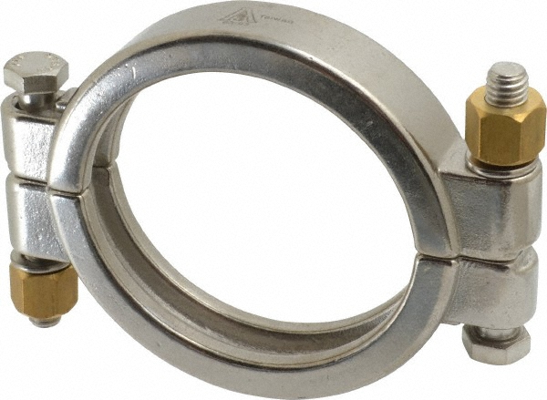 VNE Sanitary Stainless Steel Pipe High Pressure Clamp: 2", Clamp Connection - 13MHP2.0