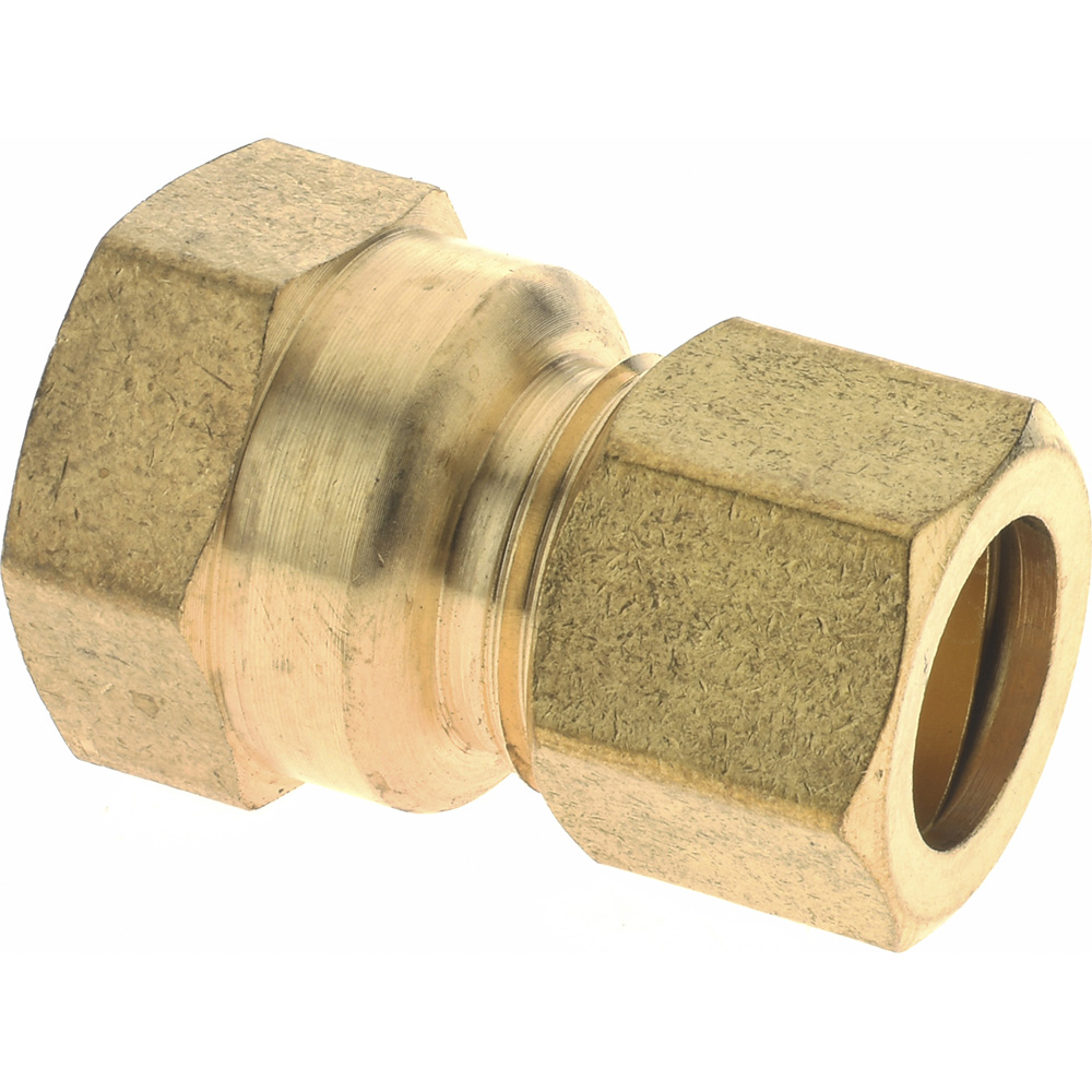 CerroBrass Compression Tube Connector: 11/16-20, 1/2" Tube OD, Compression x FNPT - 18158