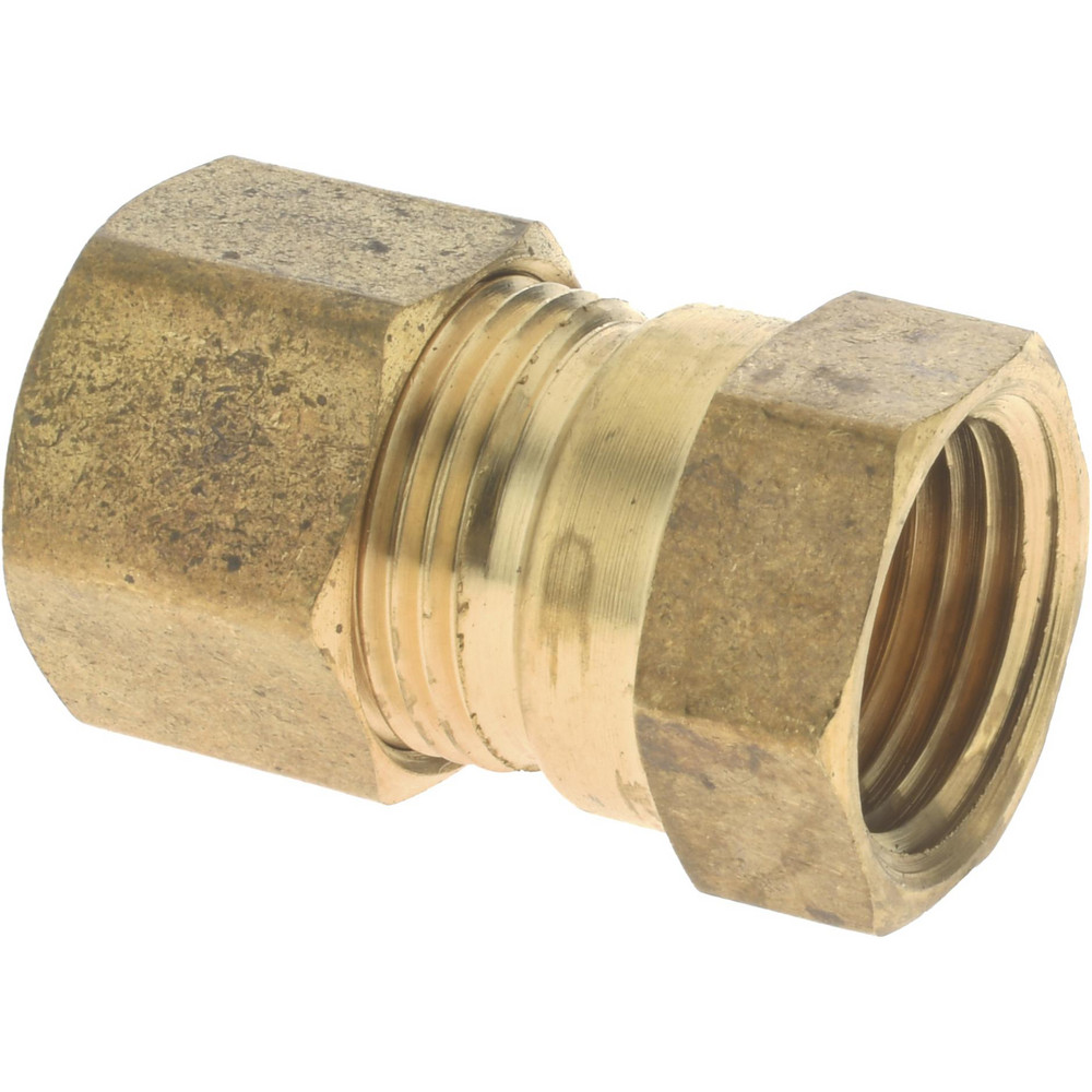 CerroBrass Compression Tube Connector: 11/16-20, 1/2" Tube OD, Compression x FNPT - 18158