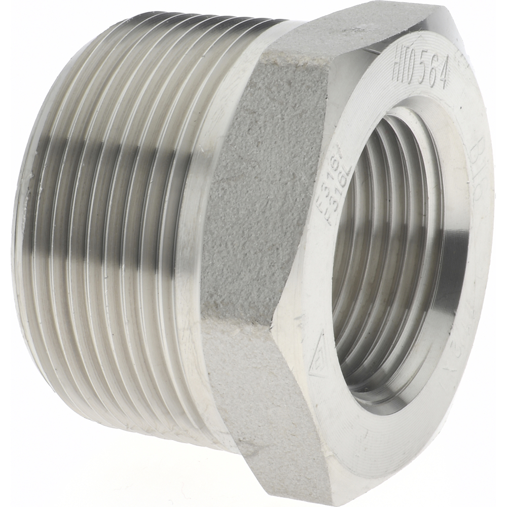 Merit Brass Pipe Bushing: 1-1/2 x 1", 316 & 316L Stainless Steel - 3614D-2416