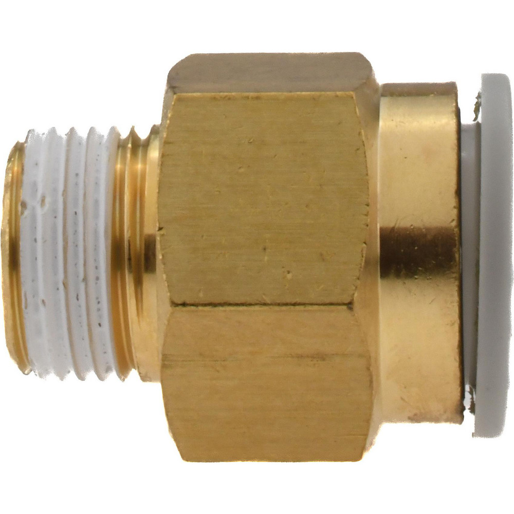 SMC PNEUMATICS Push-to-Connect Push-to-Connect Fitting: Connector, BSPT, 16.00 mm OD - KQ2H16-03AS