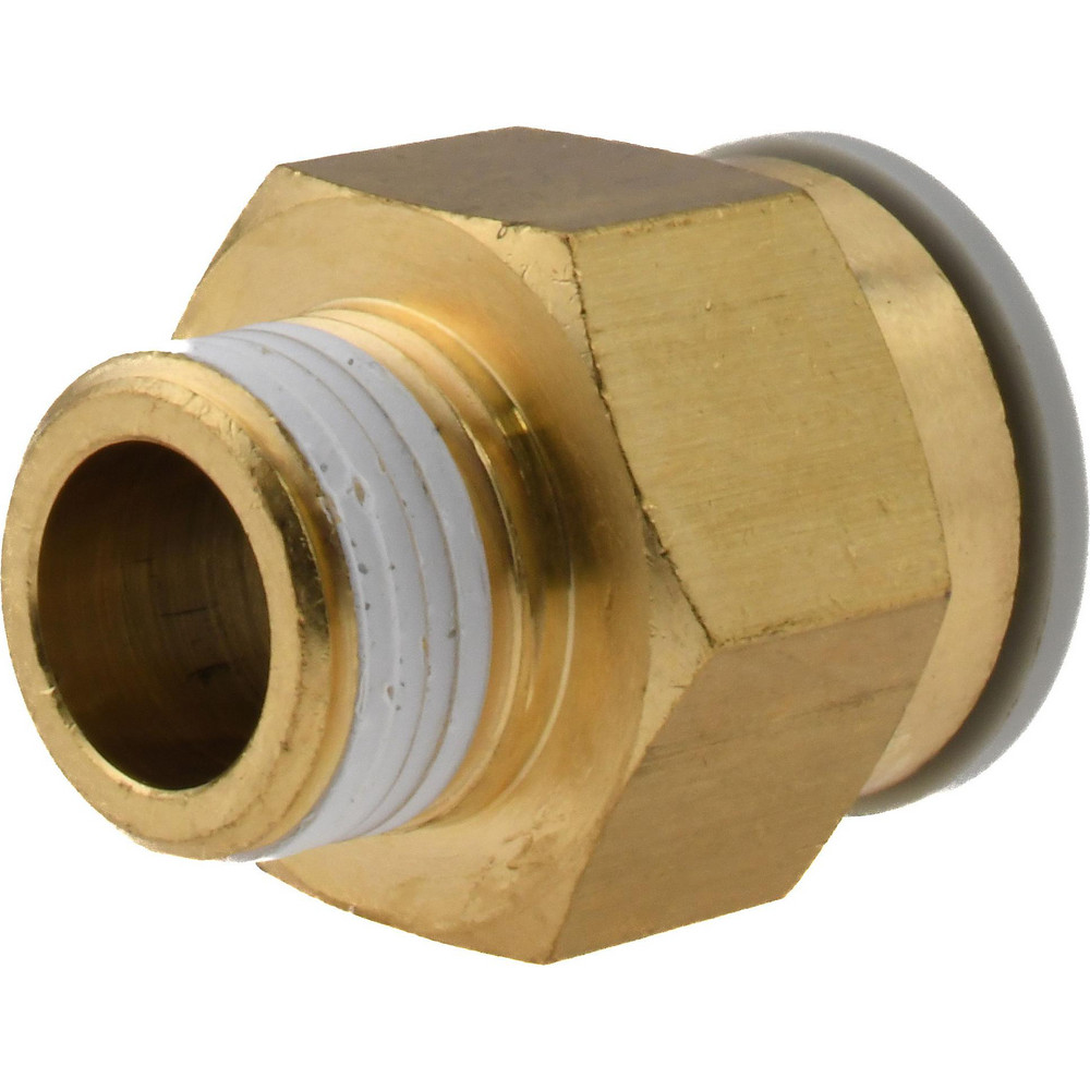SMC PNEUMATICS Push-to-Connect Push-to-Connect Fitting: Connector, BSPT, 16.00 mm OD - KQ2H16-03AS