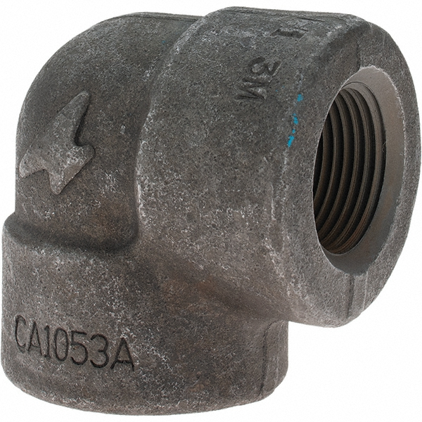 Anvil Black Pipe Fittings: Tee, 3/4", Threaded, Forged Carbon Steel - 0361119803