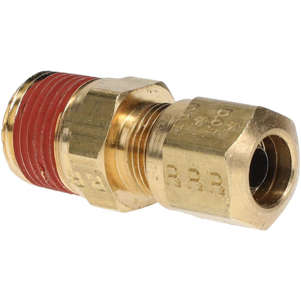 Parker Compression Tube Male Connector: 1/4, 1/4" Tube OD, Compression x MNPTF - VS68NTA-4-4