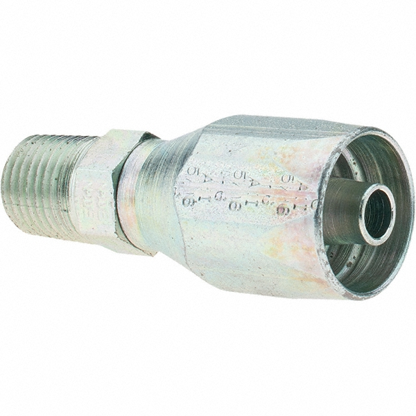 Eaton 1/4-18 NPT, Carbon Steel Reusable Hose Male Fitting - 24706N-104