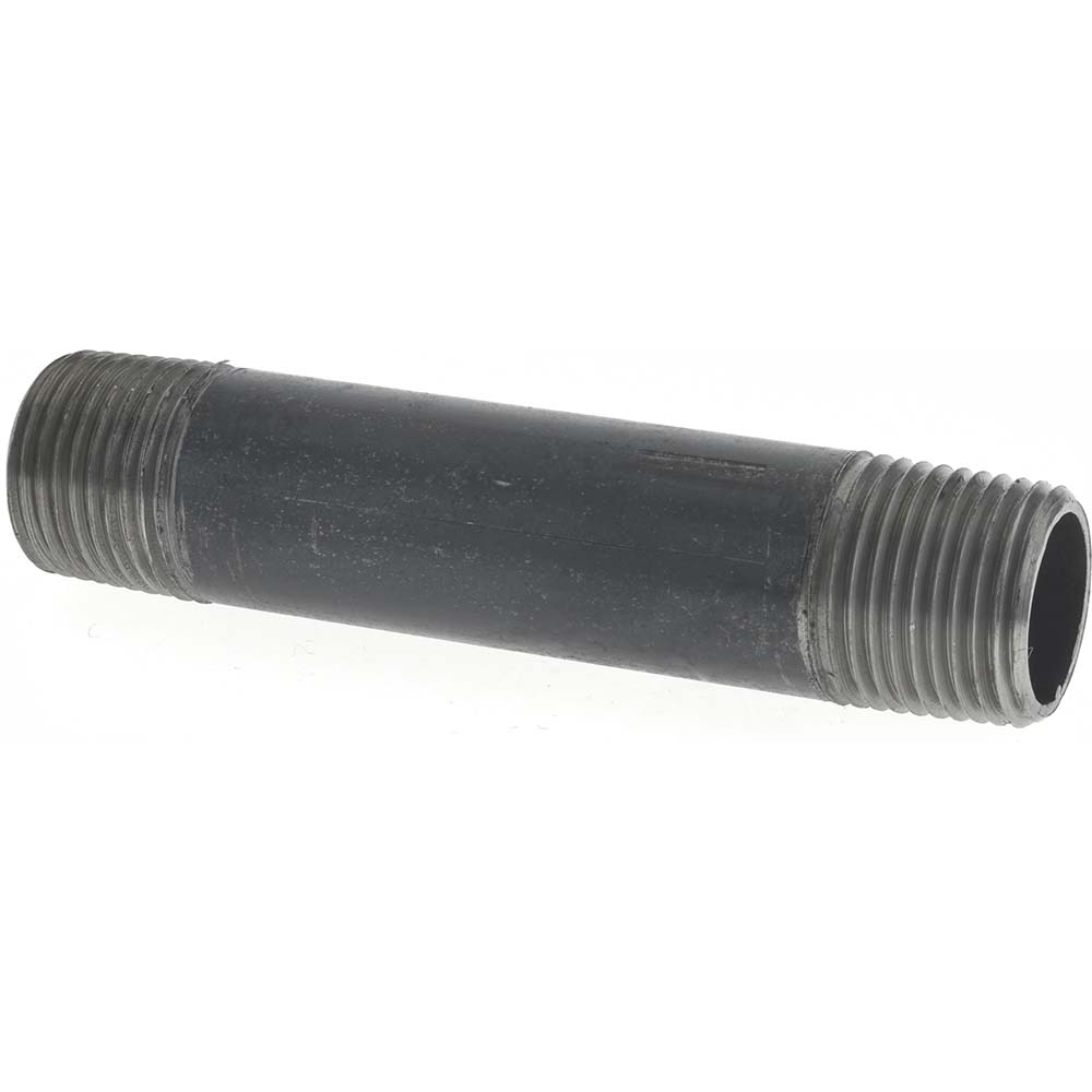 Value Collection Black Pipe Nipple: 3/8" Dia x 1" Long, Schedule 80 - XNB03001