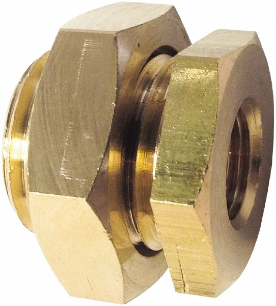 Norgren Push-to-Connect Tube x Tube Fitting: Bulkhead Connector, M16x1.5 Thread, 8.00 mm OD - 100290800