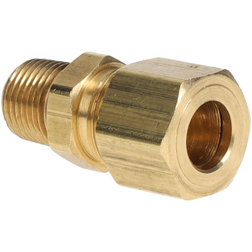 Parker Compression Tube Connector: 1/8-27, 5/16" Tube OD, Compression x MNPT - -11057-A