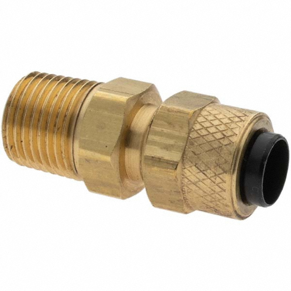 Parker Compression Tube Connector: 1/8-27, 5/16" Tube OD, Compression x MNPT - -11057-A