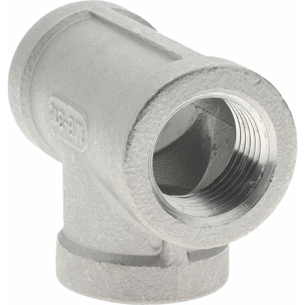Merit Brass Pipe Tee: 1/2", 316 Stainless Steel - K606-08