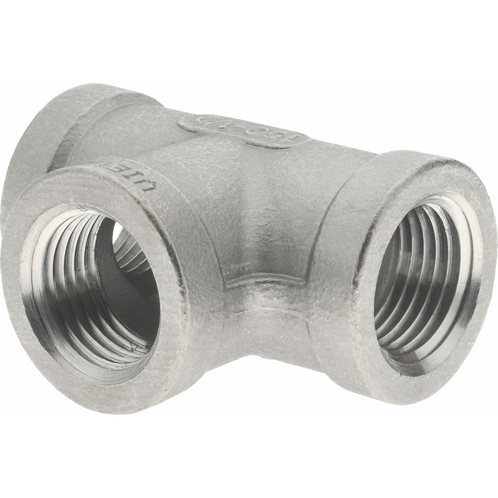 Merit Brass Pipe Tee: 1/2", 316 Stainless Steel - K606-08