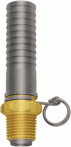 SANI-LAV Barbed Hose Fitting: 1/2" x 5/8" ID Hose, Male Connector - N22S