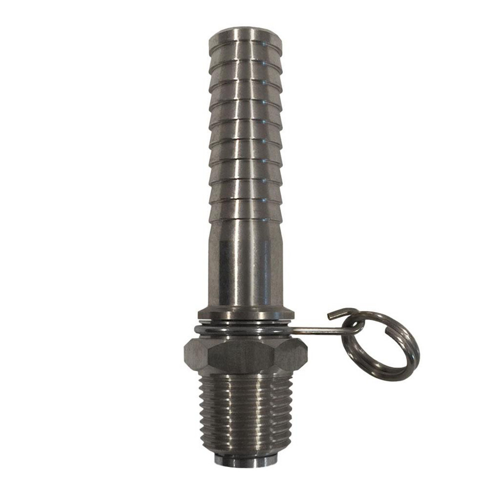 SANI-LAV Barbed Hose Fitting: 1/2" x 5/8" ID Hose, Male Connector - N22S