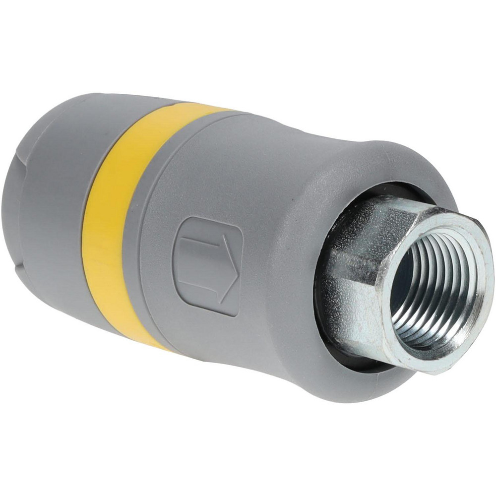 Parker Pneumatic Hose Coupling: 3/8" Thread, 3/8" Body Dia, Industrial Interchange - PBH-371-6FP