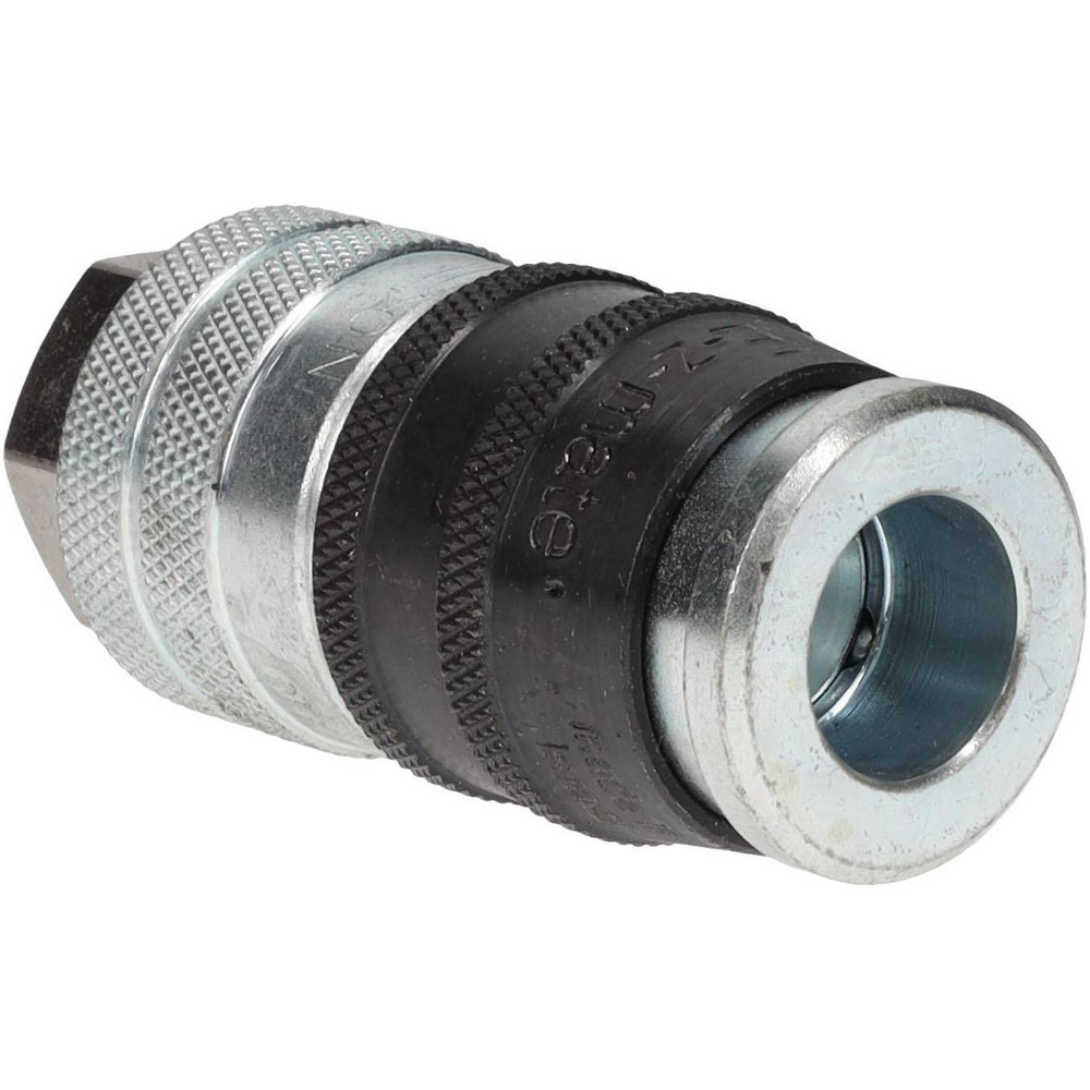 Parker Pneumatic Hose Coupling: 3/8" Thread, 3/8" Body Dia, Industrial Interchange - PBH-371-6FP