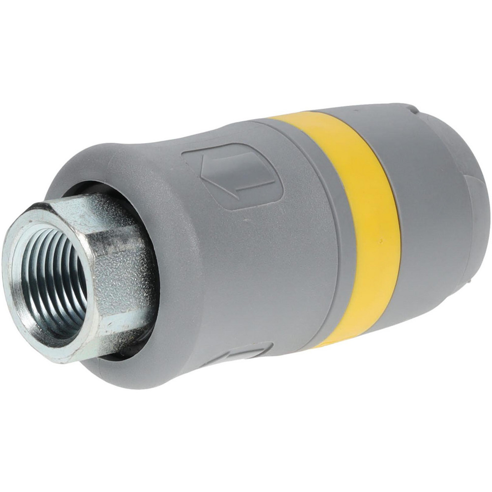 Parker Pneumatic Hose Coupling: 3/8" Thread, 3/8" Body Dia, Industrial Interchange - PBH-371-6FP