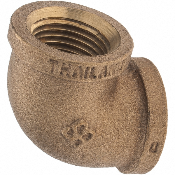 Merit Brass Brass Pipe Tee: 1/2" Fitting, Threaded, FBSPT x FBSPT x FBSPT, Class 125 - XB106-08