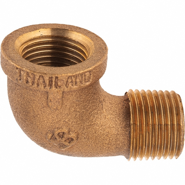Merit Brass Brass Pipe Tee: 1/2" Fitting, Threaded, FBSPT x FBSPT x FBSPT, Class 125 - XB106-08