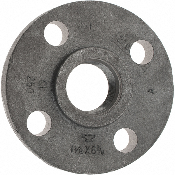 Anvil 3" Pipe, 7-1/2" OD, 1-3/16" Hub Length, Iron Threaded Pipe Flange - 0308003201