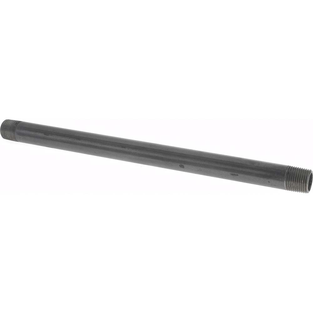 Anvil Black Pipe Nipple: 3/8" Dia x 10" Long, Schedule 40 - 0330013400