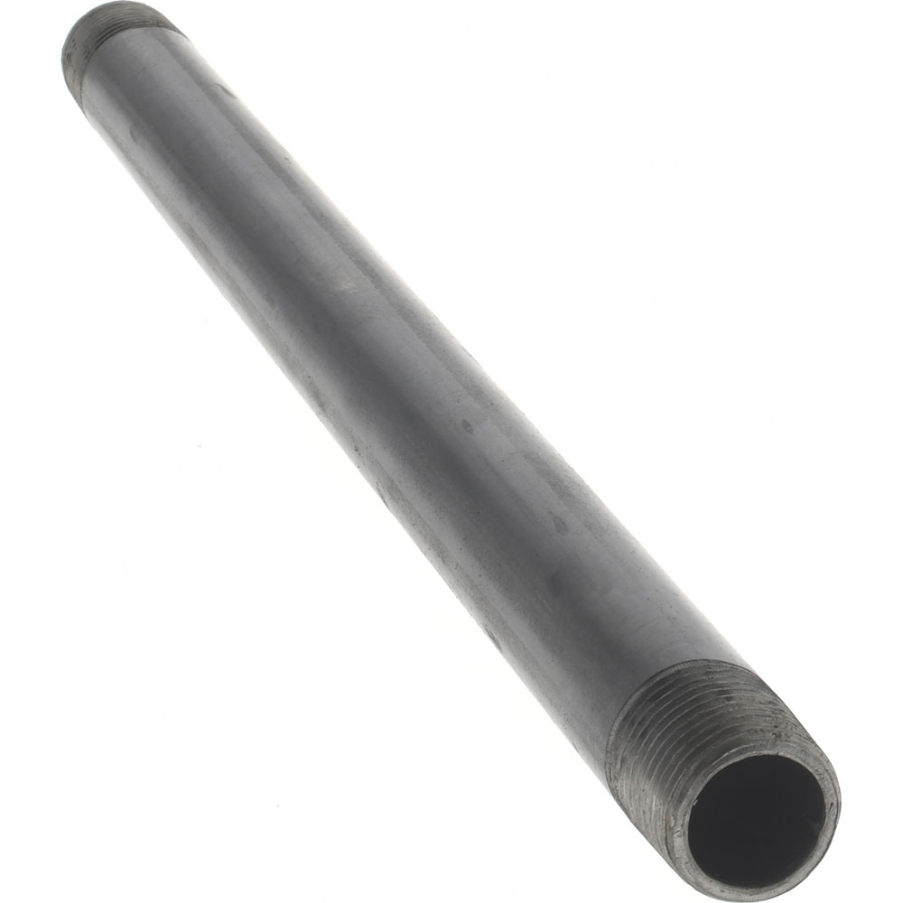 Anvil Black Pipe Nipple: 3/8" Dia x 10" Long, Schedule 40 - 0330013400