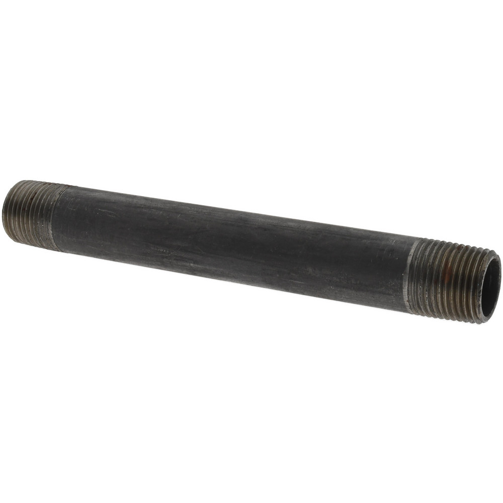 Anvil Black Pipe Nipple: 3/8" Dia x 10" Long, Schedule 40 - 0330013400
