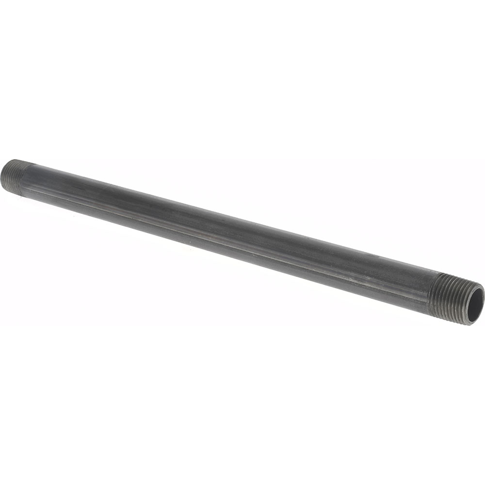 Anvil Black Pipe Nipple: 3/8" Dia x 10" Long, Schedule 40 - 0330013400