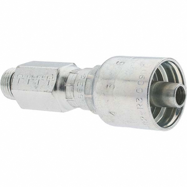 Parker Hydraulic Hose Male Swivel Fitting: 0.375" ID, 6 mm, 3/8" - 10G43-6-6