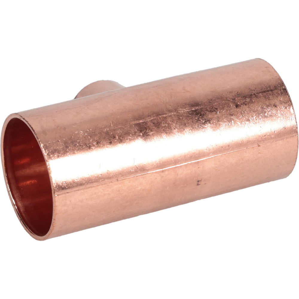 Mueller Industries Wrot Copper Pipe Tee: 1" x 1" x 1/2" Fitting, C x C x C, Solder Joint - W 04051