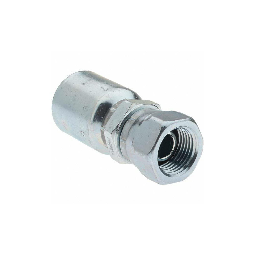 Parker Hydraulic Hose Swivel Fitting: 0.5" ID, 8 mm, 1/2-14 - KP84364