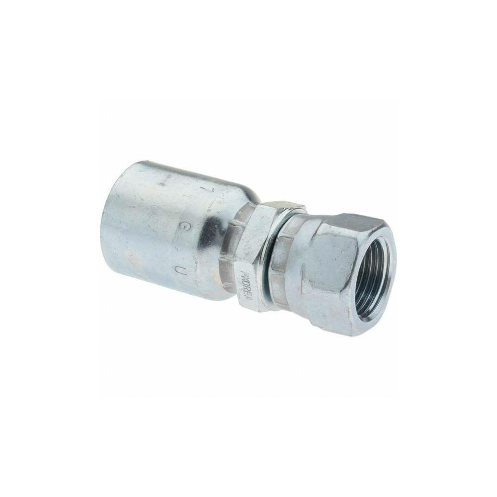 Parker Hydraulic Hose Swivel Fitting: 0.5" ID, 8 mm, 1/2-14 - KP84364