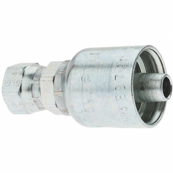 Parker Hydraulic Hose Female Seal-Lok Swivel Short Fitting: 0.375" ID, 6 mm, 1/2" - KP80037