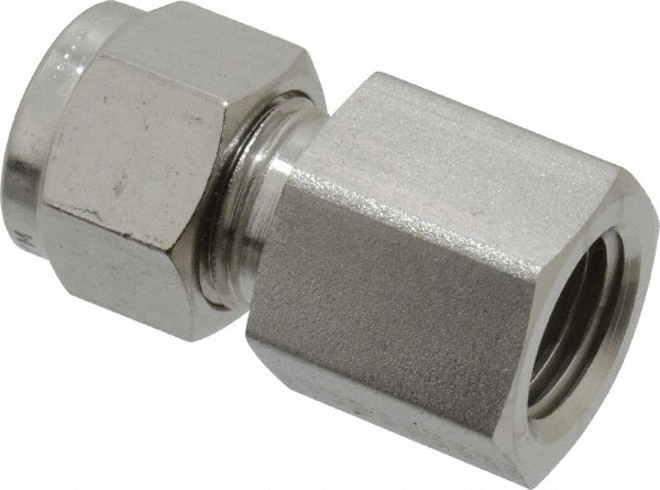 Parker Compression Tube Female Elbow: 3/8-18, 3/8" Tube OD, Compression x FNPT - 6FEL6N-316