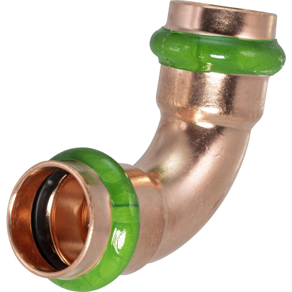 Merit Brass Copper Pipe Fittings: Fitting Type: 90 Deg Elbow; Fitting Size: 3/4; Style: Press Fitting; Connection Type: Push-to-Connect - MB11240