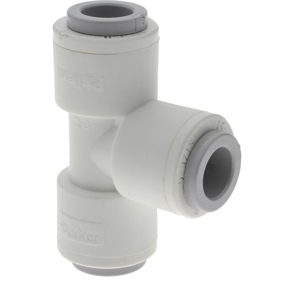 Parker Push-to-Connect Push-to-Connect x Push-to-Connect Fitting: Union Tee, 3/8" OD - PP6TU6