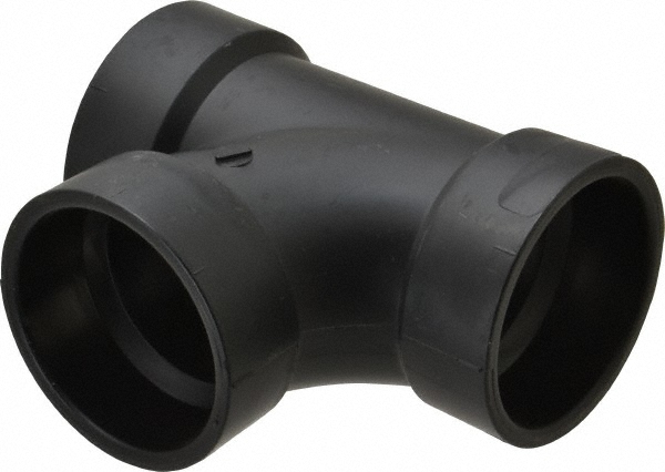 NIBCO Drain, Waste & Vent Sanitary Tee: 1-1/2" Fitting, Hub x Hub x Hub, Acrylonitrile Butadiene Styrene - I098050