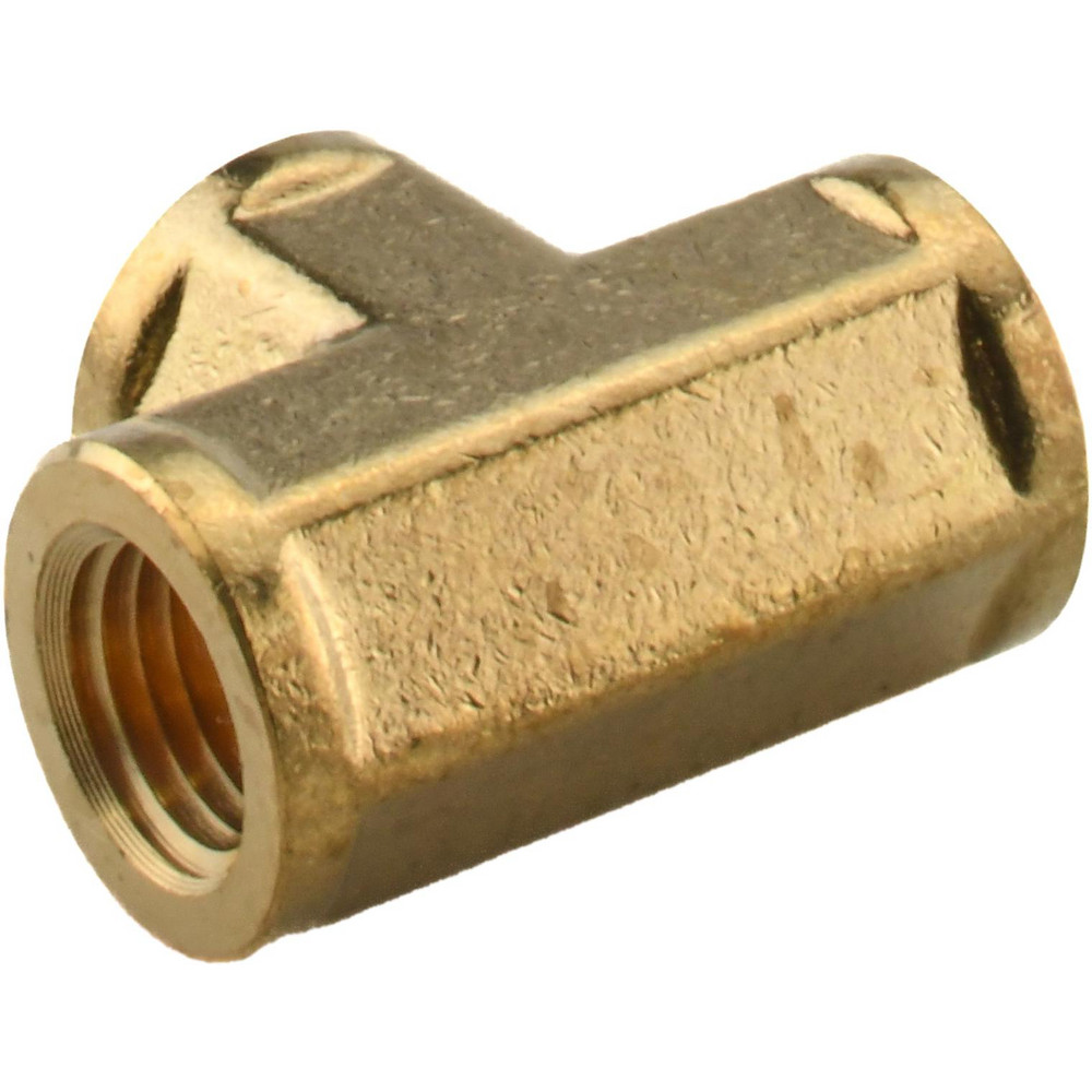 CerroBrass Industrial Pipe Female Tee: 1/4" Female Thread, FNPTF - 28026