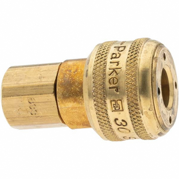 Parker Pneumatic Hose Coupling: 1/4-18, 1/4" Body Dia, Industrial Interchange - B32-787