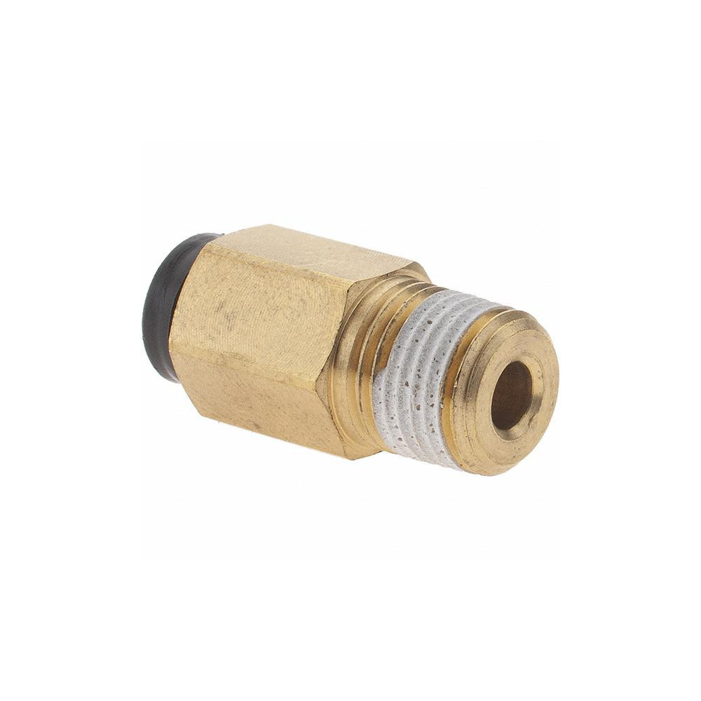 Parker Push-to-Connect Tube x MNPT x Tube x Male Fitting: Connector, NPT, 3/16" OD - BD-LG1014