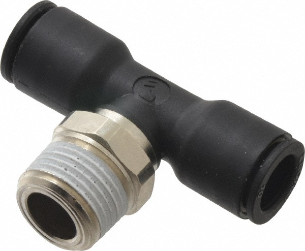 Legris Push-to-Connect Fitting: Male Branch Tee, NPT, 3/8" OD - 3108 60 22