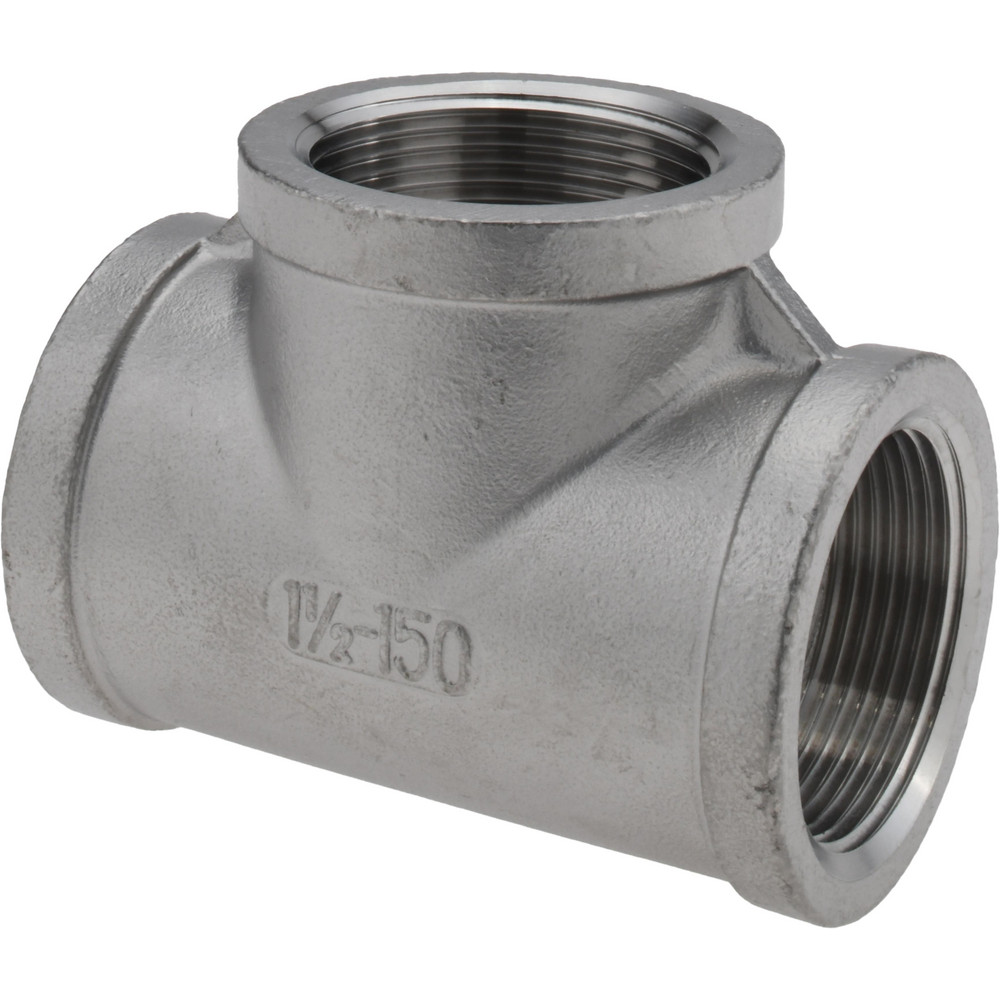 Value Collection Pipe Tee: 1/4", 304 Stainless Steel - 4TB1/4