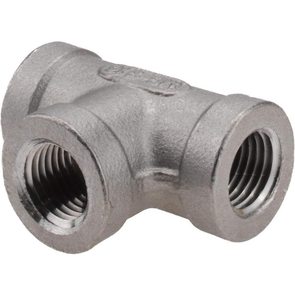 Value Collection Pipe Tee: 1/4", 304 Stainless Steel - 4TB1/4