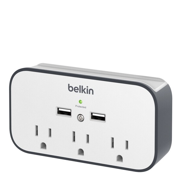 Belkin 3Outlet Surge Protectr Wll Mnt, BSV300TTCW - BSV300ttCW