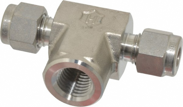 Ham-Let Compression Tube Female Branch Tee: 1/2" Tube OD, Compression x Compression x FNPT - 3002344