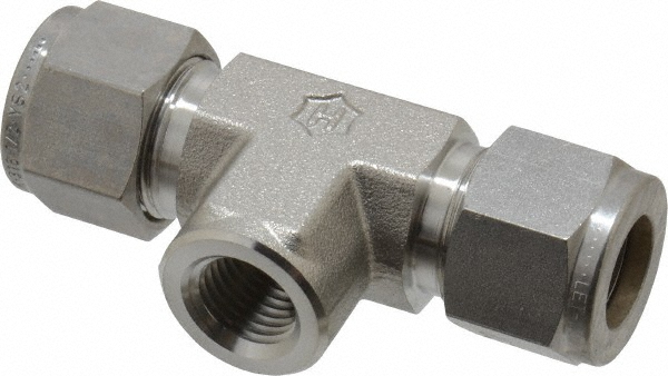 Ham-Let Compression Tube Female Branch Tee: 1/2" Tube OD, Compression x Compression x FNPT - 3002344