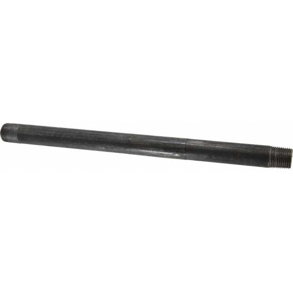 Value Collection Black Pipe Nipple: 1/2" Dia x 12" Long, Schedule 80 - 583-120XSBC