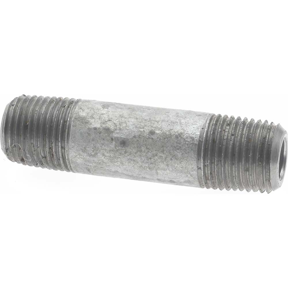 Value Collection Galvanized Pipe Nipple: 1/8", 2-1/2" Long, Schedule 40, Steel - NG01025